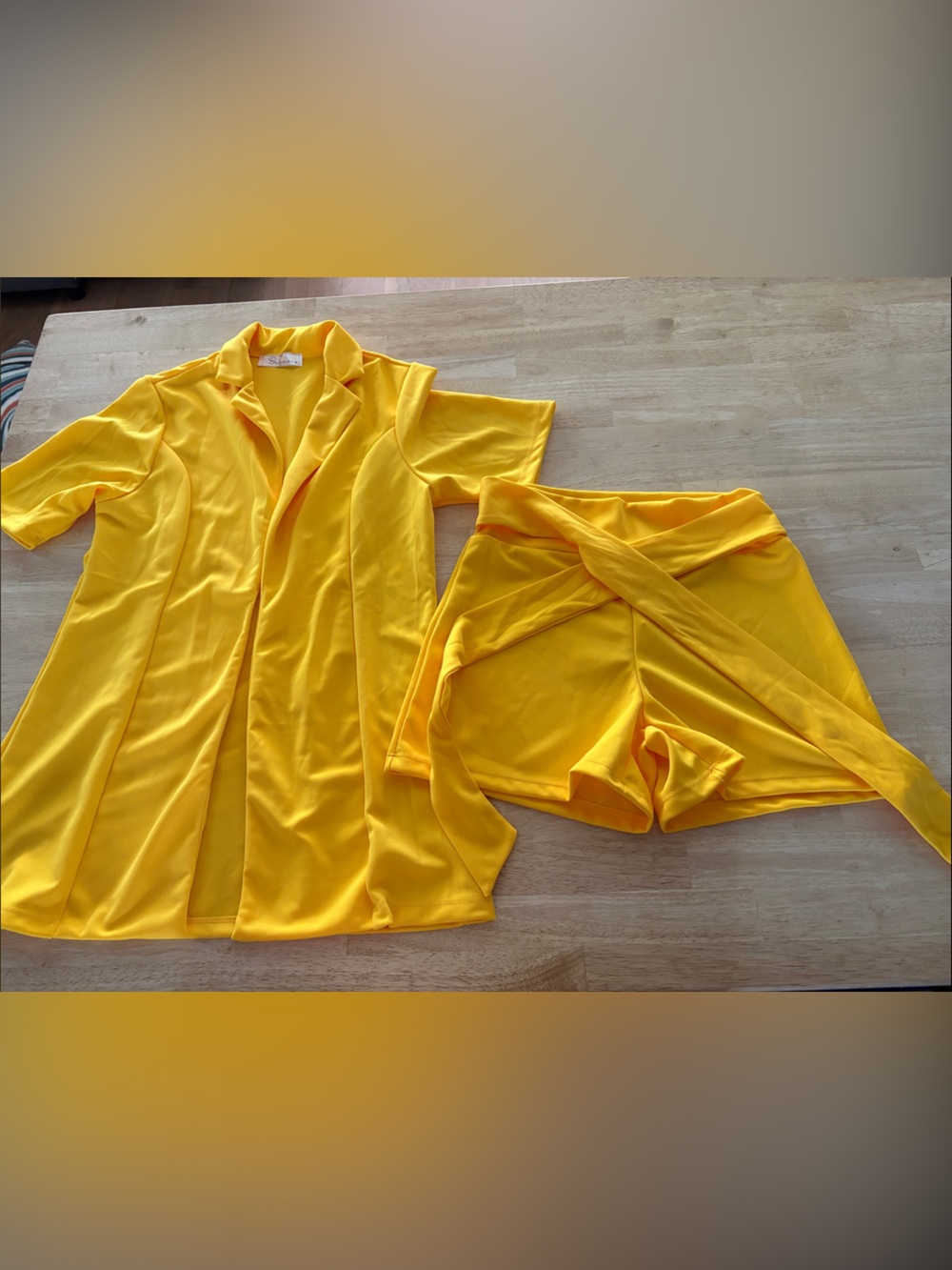 Yellow Women's Wrap Top - Unbranded